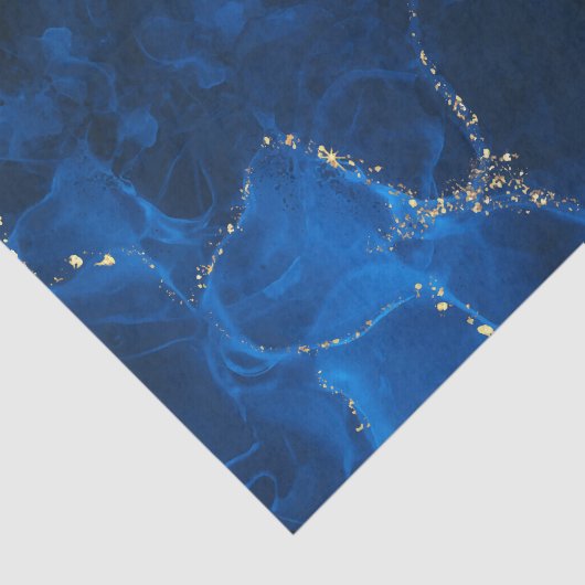 Dunkelblau Texturierte Imitate Gold Glitzer Seidenpapier (Ausschnitt)