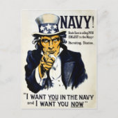 Dunkelblau! Uncle Sam ruft dich an, Enlist in the  Postkarte (Vorderseite)