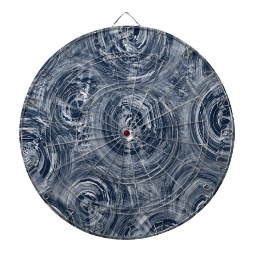 Dunkelblau und ganz schön wirbelige Batik   Dartscheibe (vorne)