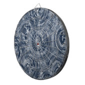 Dunkelblau und ganz schön wirbelige Batik   Dartscheibe (Vorderseite rechts)