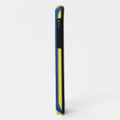 Dunkelblau und gelbe Streifen  Case-Mate iPhone Hülle (Hinten/Links)