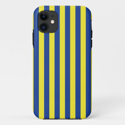 Dunkelblau und gelbe Streifen  Case-Mate iPhone Hülle (Rückseite)