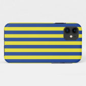 Dunkelblau und gelbe Streifen  Case-Mate iPhone Hülle (Rückseite (Horizontal))