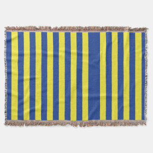 Dunkelblau und gelbe Streifen Decke