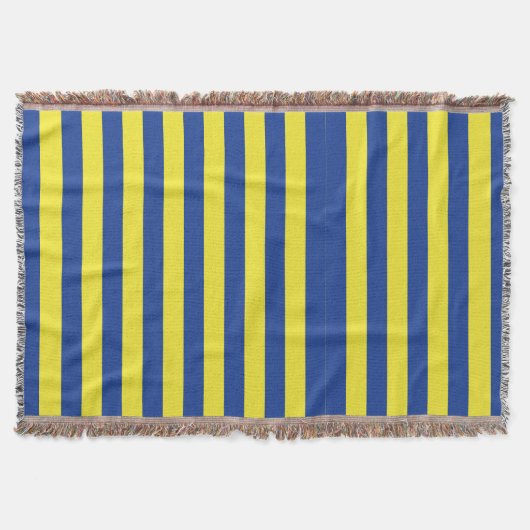 Dunkelblau und gelbe Streifen  Decke (Vorderseite)