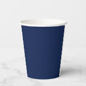 Dunkelblau und Gold minimalistisches einfaches mod Pappbecher (Rückseite)
