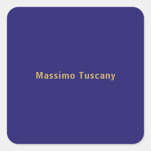 Dunkelblau und Gold Professionell Trendiges Minima Quadratischer Aufkleber