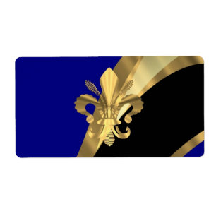 Dunkelblau und goldener Flex de lys