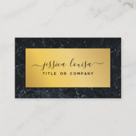 Dunkelblau und Goldmarmor Visitenkarte
