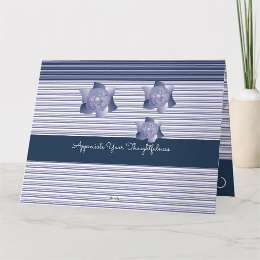 Dunkelblau und hellblau karte (Rückseite)