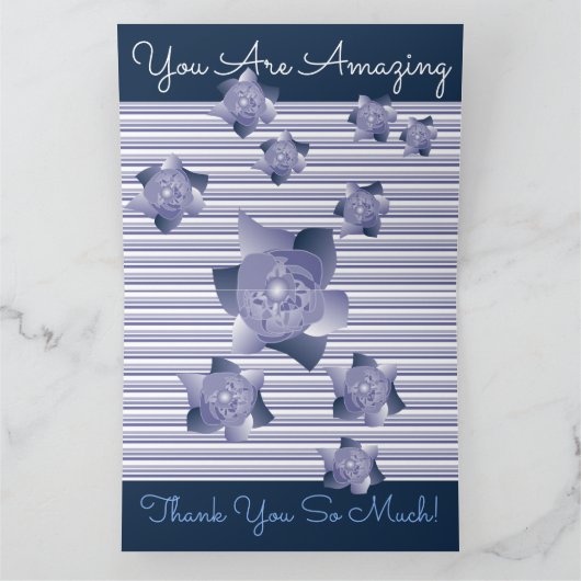 Dunkelblau und hellblau karte (Innenseite)