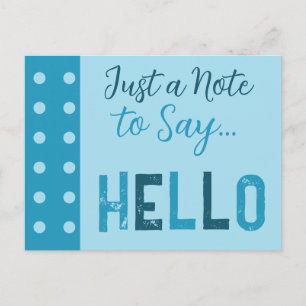 Dunkelblau und hellblau nur eine Anmerkung zu sage Postkarte