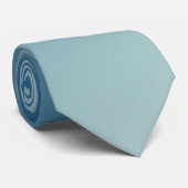 Dunkelblau und hellgrau Cyan Gradient Ombre Krawatte (Gerollt)