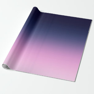 Dunkelblau und hellrosa Farbverlauf Geschenkpapier