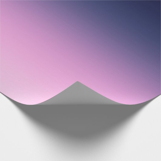 Dunkelblau und hellrosa Farbverlauf Geschenkpapier (Ecke)