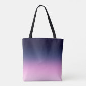 Dunkelblau und hellrosa Farbverlauf Tasche (Rückseite)