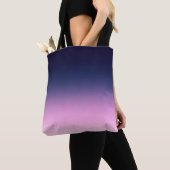 Dunkelblau und hellrosa Farbverlauf Tasche (Von Nahem)