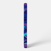 Dunkelblau und Lila Camouflage Samsung Galaxy Hülle (Linke Seite)