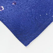 Dunkelblau und Lila Glitzer Fleecedecke (Ecke)
