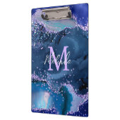 Dunkelblau und Lila Glitzer Klemmbrett (Links)