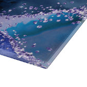 Dunkelblau und Lila Glitzer Schneidebrett (Ecke)