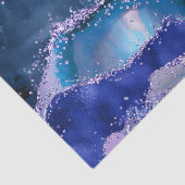 Dunkelblau und Lila Glitzer Seidenpapier (Detail)