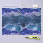 Dunkelblau und Lila Glitzer Seidenpapier (Handwerk)