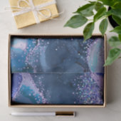 Dunkelblau und Lila Glitzer Seidenpapier (Geschenk)