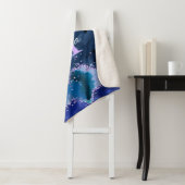 Dunkelblau und Lila Glitzer Sherpadecke (Beispiel)