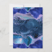 Dunkelblau und Lila Ozean Agate Geburtstag Dankeskarte (Rückseite)