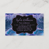 Dunkelblau und Lila Ozean Visitenkarte (Rückseite)