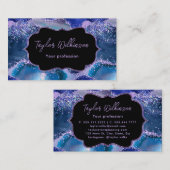 Dunkelblau und Lila Ozean Visitenkarte (Vorne/Hinten)