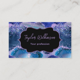 Dunkelblau und Lila Ozean Visitenkarte