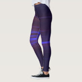 Dunkelblau und Lila Streaming Abstrakt Leggings (Links)