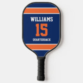 Dunkelblau und Orange Pickleball Schläger (Rückseite)