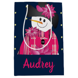 Dunkelblau und rosa mittlere geschenktüte