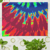 Dunkelblau und Rot Gefärbte Krawatte Küchentücher (Gefaltet)