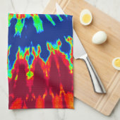 Dunkelblau und Rot Gefärbte Krawatte Küchentücher (Viertel Falte)