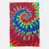 Dunkelblau und Rot Gefärbte Krawatte Küchentücher (Vertikal)