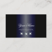 Dunkelblau und schwarz Sparkling Diamonds Stilvoll Visitenkarte (Vorderseite)