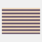 Dunkelblau und schwarze Streifen Geschenkpapier Set (Vorderseite 3)