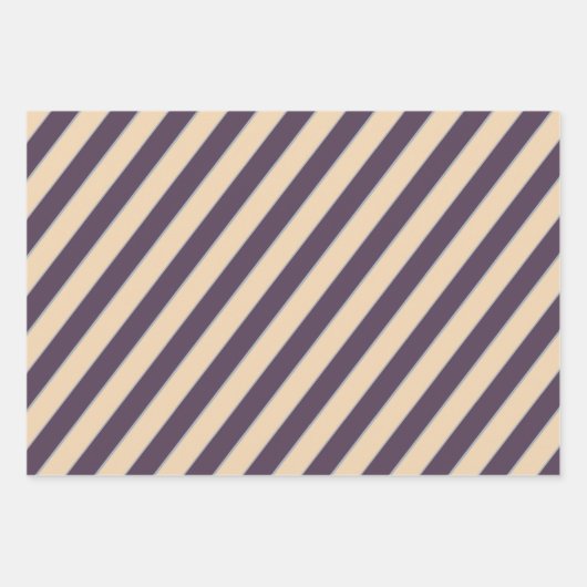 Dunkelblau und schwarze Streifen Geschenkpapier Set (Vorderseite 2)