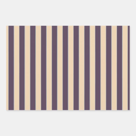 Dunkelblau und schwarze Streifen Geschenkpapier Set (Vorderseite)