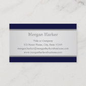 Dunkelblau- und Silberkarte Visitenkarte (Rückseite)