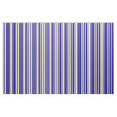 Dunkelblau und Tan farbiges Streifenmuster Stoff (Fat Quarter (45,7 x 55,9 cm))