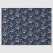 Dunkelblau und türkisfarbenes Dekorpapier Seidenpapier (Vorderseite)