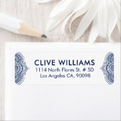 Dunkelblau und Verzierte Spitzen (Insitu)