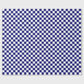 Dunkelblau und weiß kariert geschenkpapier (Flach)