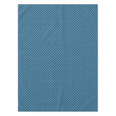 Dunkelblau und Weiß Polka Dot Muster Tischdecke (Vorderseite)