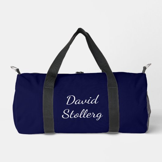 Dunkelblau und weiß stilvoll duffle bag (Vorderseite)
